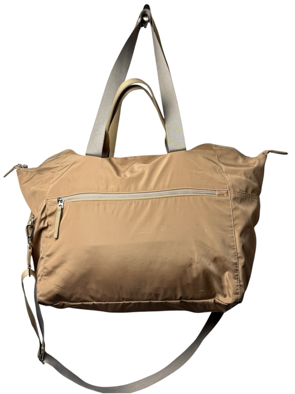 Varley Duffle Montlake Weekend Bag Beige Travel Airplane Fits Under Seat Gym